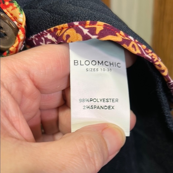 BloomChic Red and Blue Utility Jacket with Hood - Picture 7 of 8